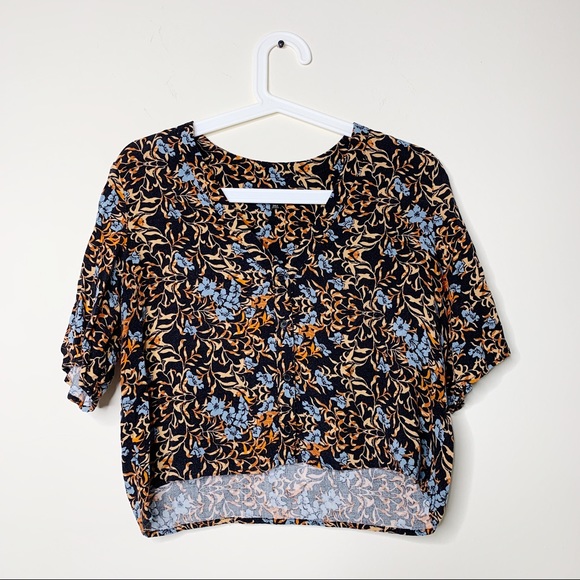 Top à Volants à Motif Floral Topshop - Taille UK 10, Neuf Avec étiquettes